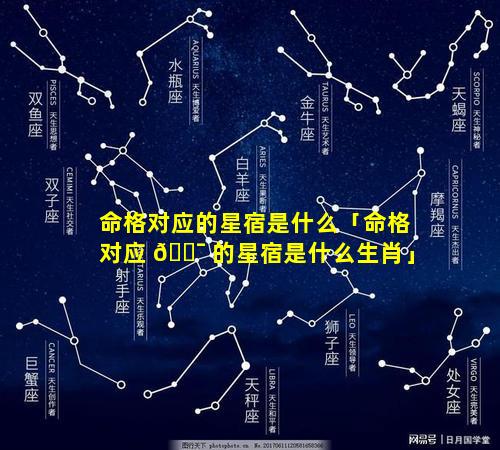 命格对应的星宿是什么「命格对应 🐯 的星宿是什么生肖」